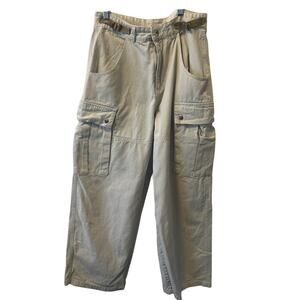Elfric Eden Cargo Pants Beigh Size Large 100% Cotton